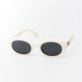 Abbie Oval Sunglasses Cream/Smoke Lens