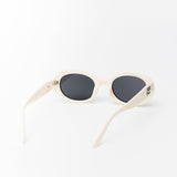 Abbie Oval Sunglasses Cream/Smoke Lens