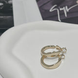 Gold Small Hoop Minimalist Earrings