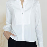 Collarless Front Button Blouse