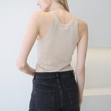 Toteme Curved Rib Tank Butter Milk
