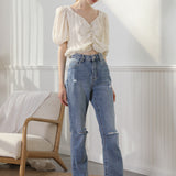Puff Sleeved Dreamy Cropped Top