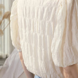 Puff Sleeved Dreamy Cropped Top