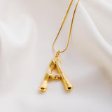 Vintage Oversized Alphabet Necklace