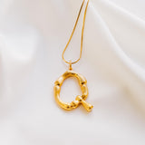 Vintage Oversized Alphabet Necklace