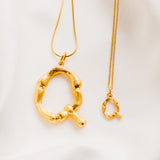 Vintage Oversized Alphabet Necklace