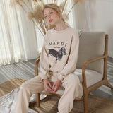 High Waisted Sweatpants Creamy Beige