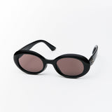 Abbie Oval Sunglasses Black/Chai Lens