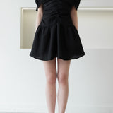 Off Shoulder Box Mini Dress Black