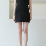 Thick Strap Mini Dress Black