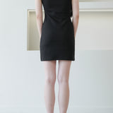 Thick Strap Mini Dress Black