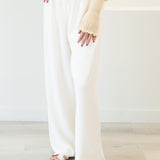Wide Leg Drawstring Trousers White
