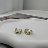 Gold Melted Look Mini Hoops