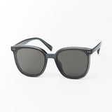 Hailey Large Rounded Sunglasses Transparent Grey/Smoke Lens