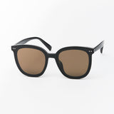 Hailey Large Rounded Sunglasses Black/Chai Lens