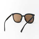 Hailey Large Rounded Sunglasses Black/Chai Lens
