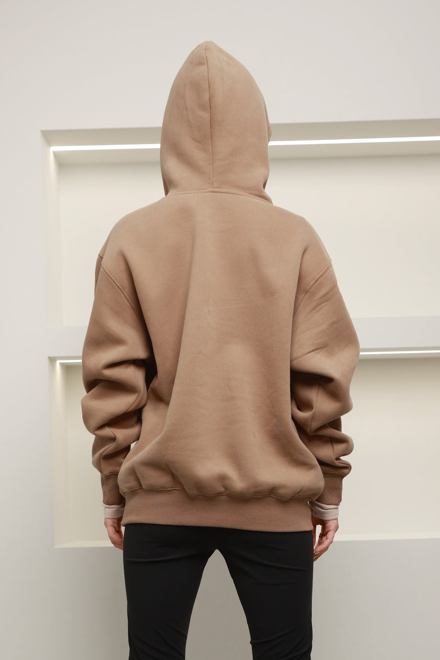 Essential Oversized Sweatshirt Hoodie Camel