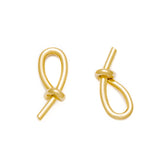 Knotted Gold Earrings - Ella